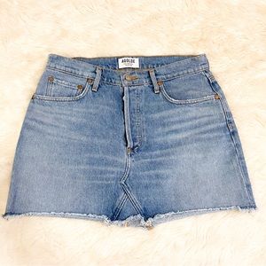 Agolde Quinn Denim Mini Skirt